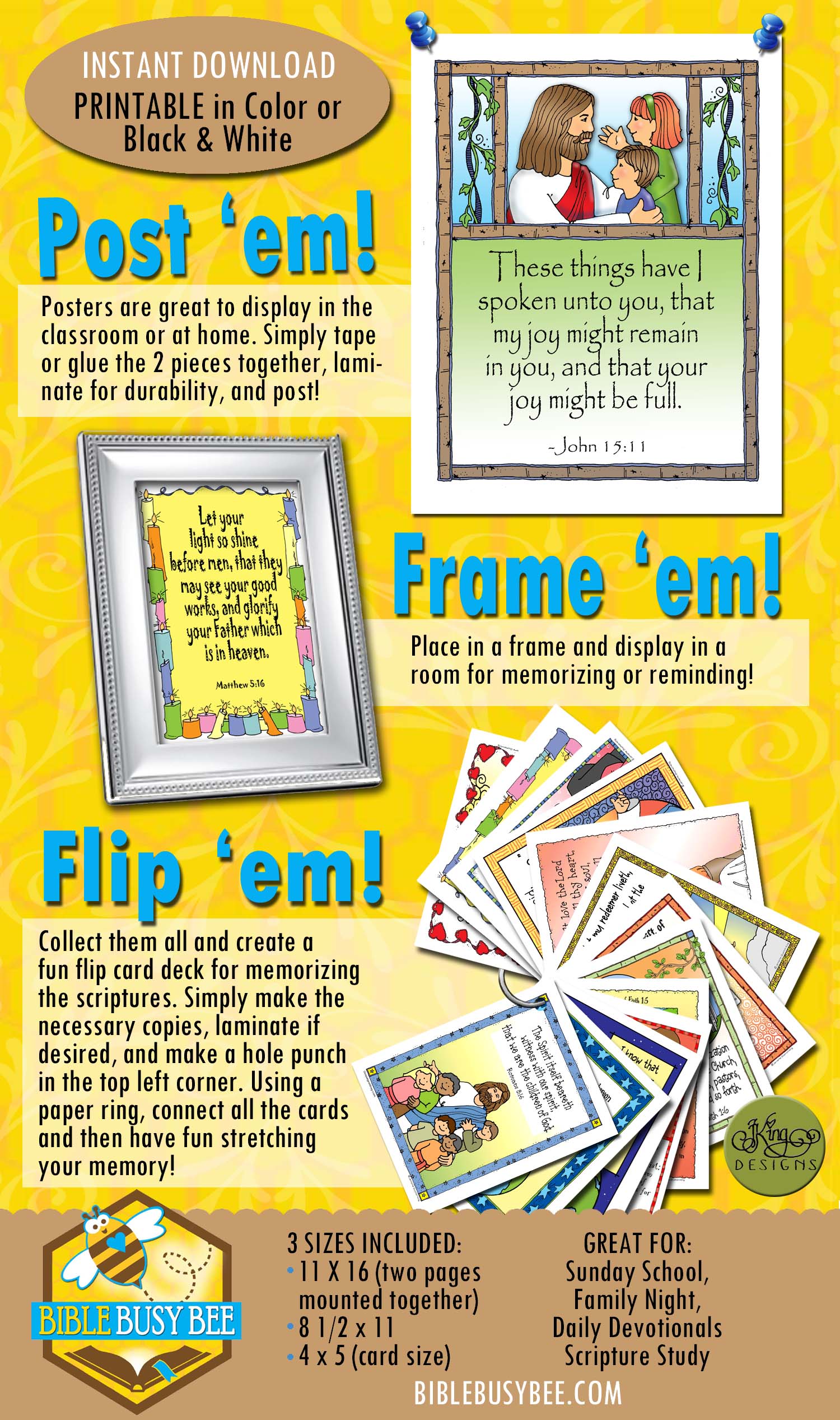 Bible Memory Poster Pack for Elementary Kids [Book]