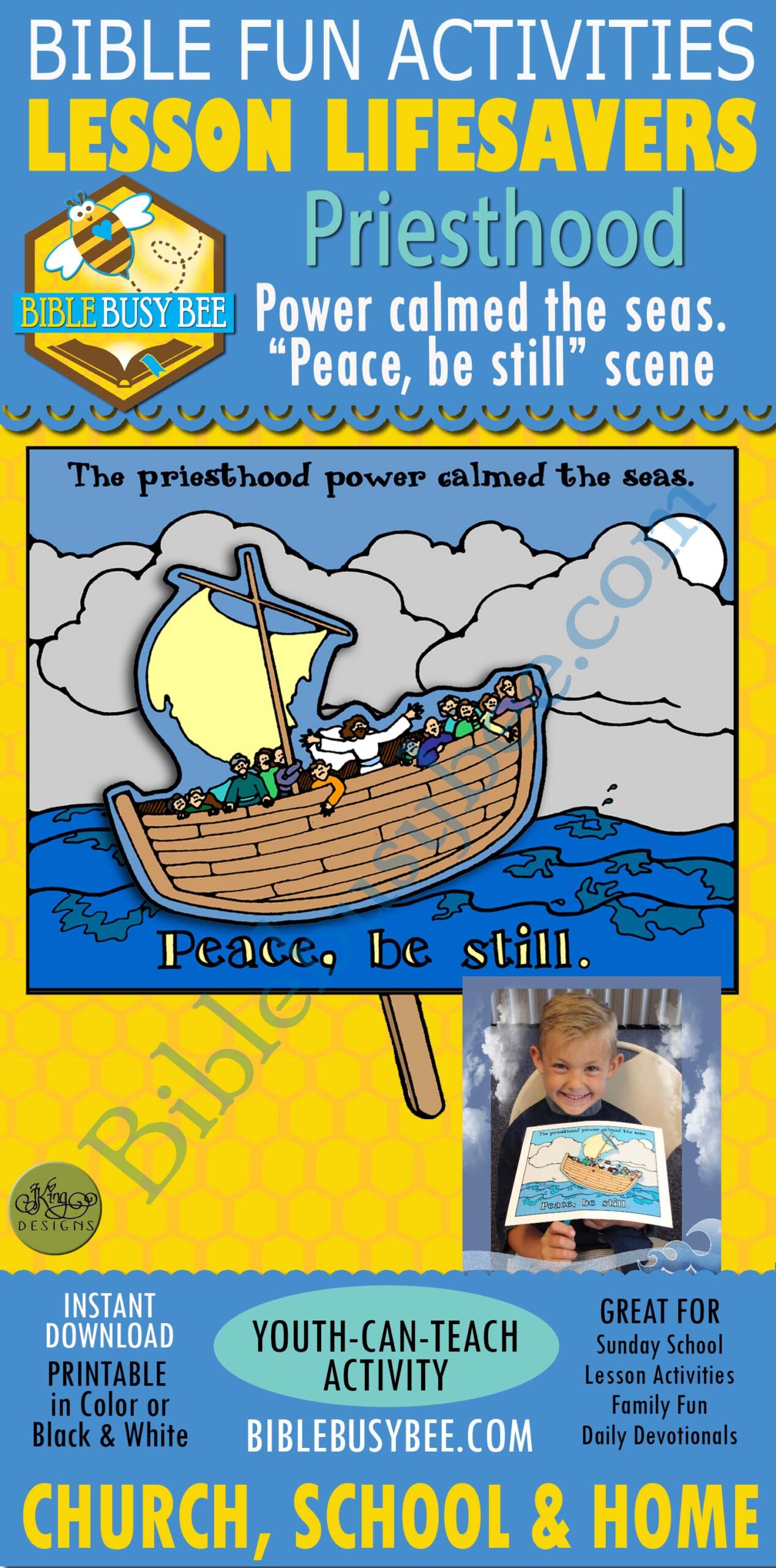 Jesus Calmed the Seas. "Peace, be still" (Mark 4:39) moving ship scene